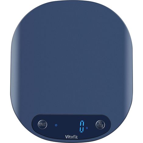 15kg Balance de Cuisine, Usine Professionnelle DEPUIS 2001, 6 Unités et Fonction Tare Acier Inoxydable Smart Digital Balance de Alimentaire Multifonctionnel, 3AAA Incluses,Bleu