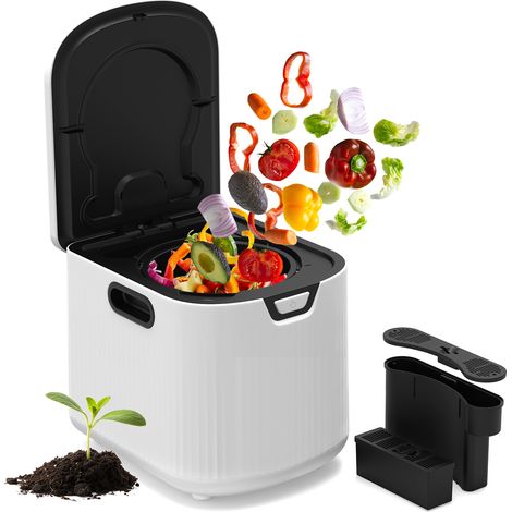 Puluomis – Composteur électrique intelligent 3.3L – Auto-nettoyage – Double désodorisation au charbon actif – Silencieux ≤48 dB – Pour déchets de cuisine (1/5)