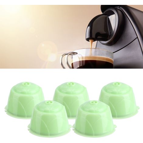 5 Stück lebensmittelechte, wiederverwendbare Kaffeekapselfilter, Zubehör für Kaffeemaschinen, passend für Dolce Gusto (1/5)