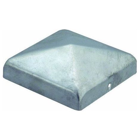 205881 Capuchon pour poteau en bois forme plate galvanise a chaud 120 x 120 mm