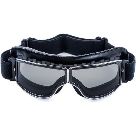 Motorcycle Goggles Vintage Pilot Leather Riding Glasses Scooter ATV Off-Road Anti-Scratch Dust Proof Eyewear (1/5)