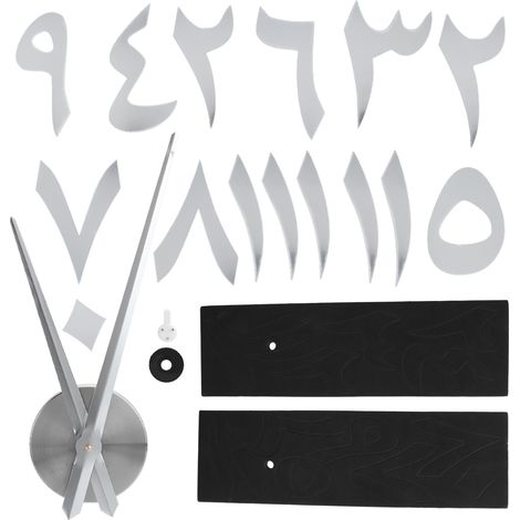 Horloge Murale Moderne en Acrylique DIY - Kit de Montage pour Salon Décoration Intérieure Argenté