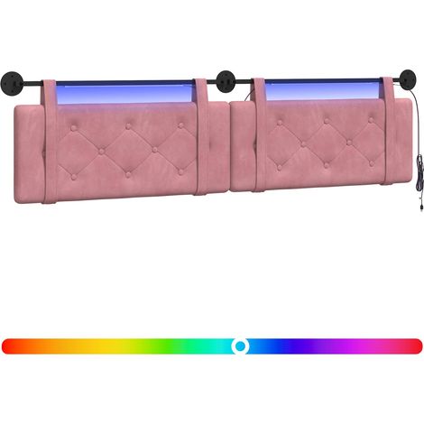 Maison Exclusive - Testiera sospesa Con luce LED Rosa Velluto