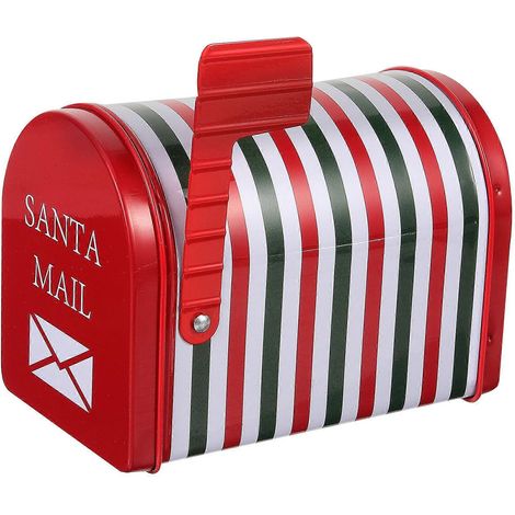 Boîte aux lettres, boîte cadeau, boîte aux lettres en fer-blanc, boîte à bonbons, boîte cadeau de Noël, boîte aux lettres de Noël, boîte à bonbons (1/3)