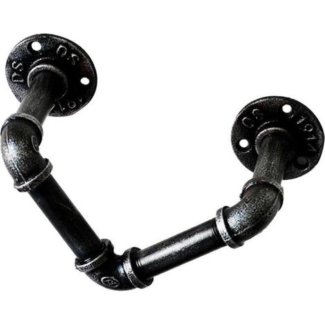 Industrial Style Iron Water Wall Shelf Wine Rack Vintage Home