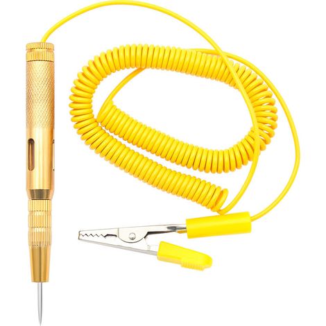 Stylo Testeur de Tension Auto 6-24V avec Câble à Ressort - Vérificateur de Fusibles et Circuit Électrique Voiture