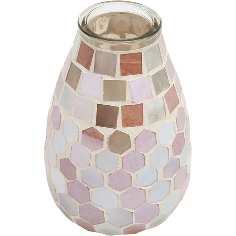 Vases en verre mosaïque, pots de fleurs, chandeliers décoratifs, adaptés à la décoration de chambre