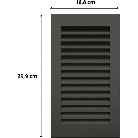 Grille de ventilation 30x17 Hide Vertical Kawmet - Couleur noir (1/5)