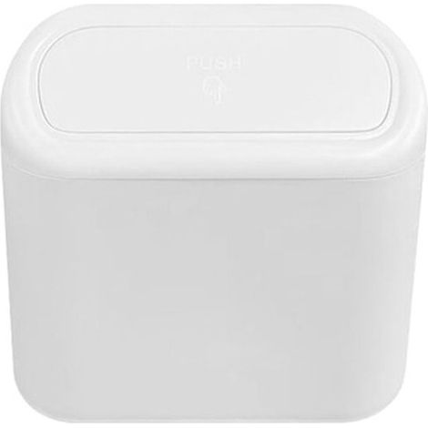 Mini poubelle de voiture blanche – Portable et compacte – Accessoire auto pratique – Maintient l'habitacle propre (1/2)