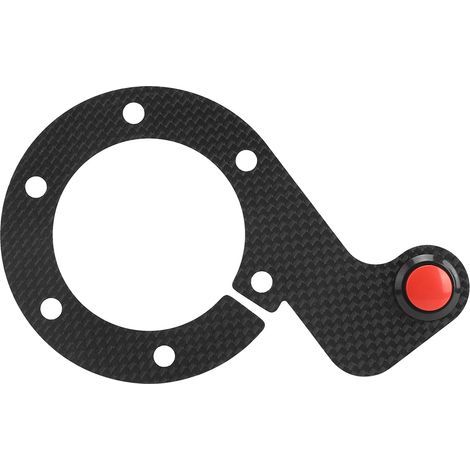 Kit 6 Vis Bouton Klaxon Externe en Fibre de Carbone pour Volant MOMO/OMP/Nardi/Sparco - Simple Poussoir (1/5)