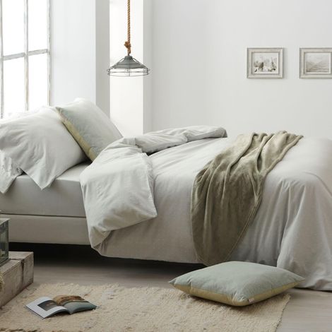 Housse de Couette en Flanelle pour lit de 90 cm Dimensions Disponibles Motif 577 Couleur Laurier 90 x 190/200 cm (1/5)