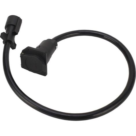 Cordon d'extension pour remorque 7 broches - Prise male double 3 pieds - Ligne de connexion pour camping-car (1/4)