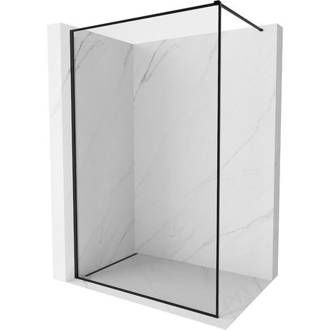 Mexen Kioto-F Duschwand Walk-in mit Rahmen 75 x 202 cm, transparent 8 mm, schwarz - 800-075-104-70-00 (1/5)