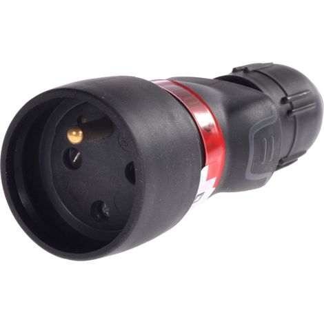Legrand Enchufe estanco negro con indicador LED