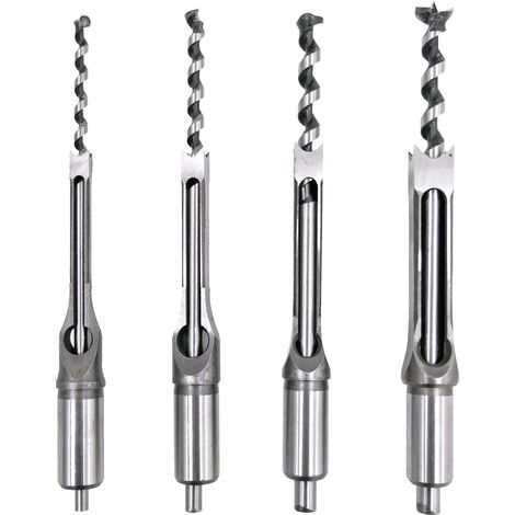 Fartools – Coffret de 4 couteaux de mortaiseuse ø8 10 12 16mm – Pour mortaiseuse à bedaine carré – Coupe nette sans éclat