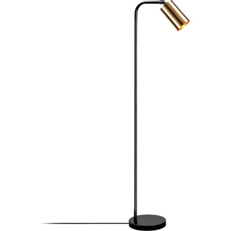 [GEBRAUCHT] B-Ware Opviq Stehleuchte Stehlampe Lampe Emek 4081 Schwarz Schirm Gold Antik Metall