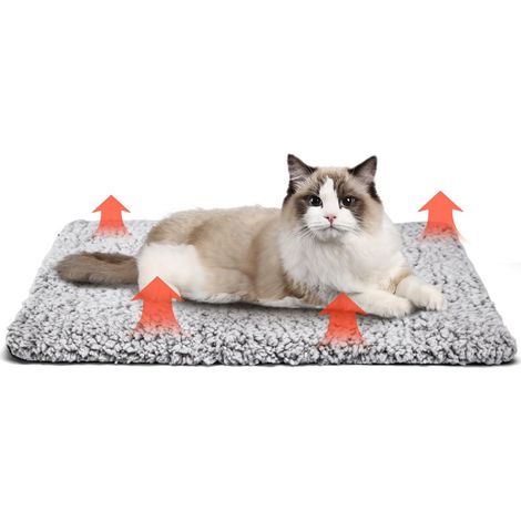 Coussin Auto-Chauffant pour Chat & Chien, Tapis Couverture Thermique Confortable et écologique Lavable Anti-dérapant Etanche, sans électricité & Batteries, 50 x 70cm (1/5)