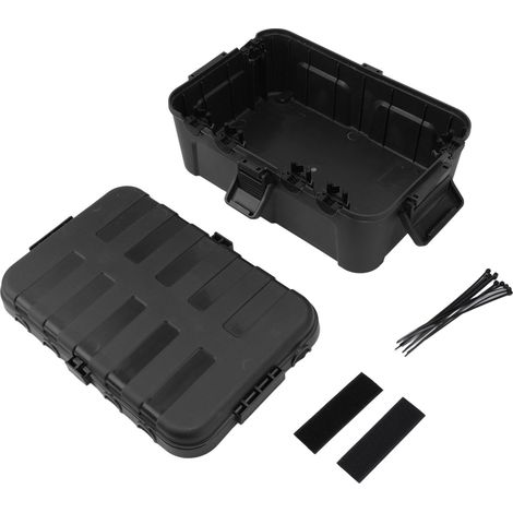 Ortviai Boîte de Connexion Électrique Extérieure IP54 Étanche 34,5 x 24 x 12 cm en PP Noir Grande Capacité (1/5)