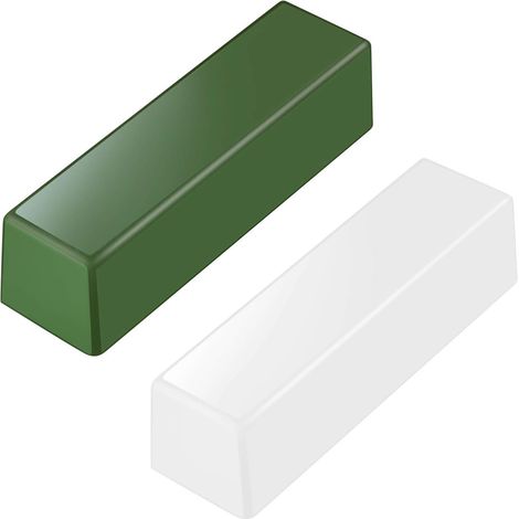 2 Pièces Total 9,8 Oz Composé de Polissage de Plafond en Cuir Composé de Polissage en Acier Inoxydable Kit de Composé de Rodage Vert pour Polissage, Aiguisage Couteaux, Ciseaux à Bois (Blanc et Vert)