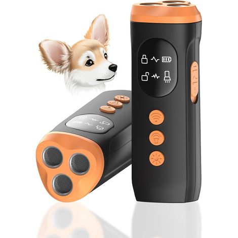 Dispositif Anti Aboiement Chien Appareil Ultrason Portatif avec Bip, Lampe de Poche LED & Écran – Dispositif Rechargeable avec Verrouillage de Sécurité – Usage Intérieur/Extérieur – Noir (1/5)