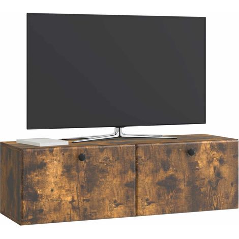 Maison Exclusive - Mobile Porta TV da Muro 98 x 31 x 30 cm Rovere Fumo (1/5)