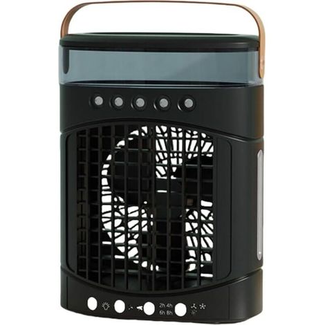 Energiesparender Tischventilator mit Nachtlicht, tragbarer oszillierender Tischventilator (1/5)