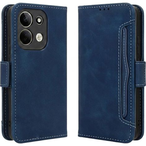 Custodia a libro per Xiaomi Redmi 17 4G/5G, con scomparto per carte, blu navy