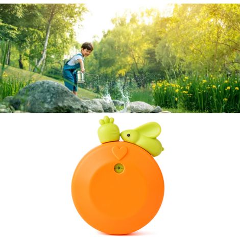 Minuteur mécanique mignon et multifonctionnel, innovant, en forme de lapin de dessin animé, précis et idéal pour les enfants qui étudient et cuisinent (orange). (1/5)