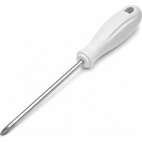 6-inch crosshead screwdriver white handle steel shaft 26 cm (1/5)