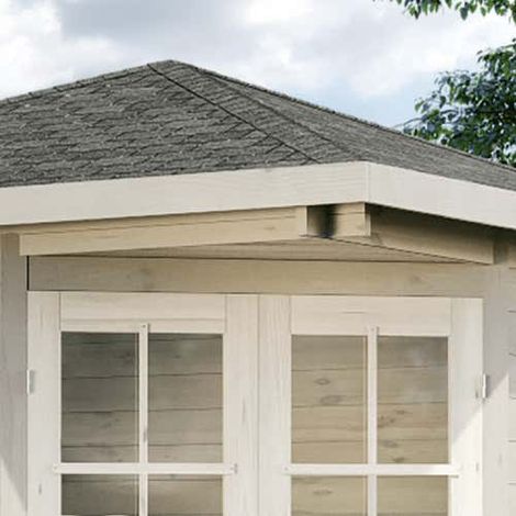 Alpholz 5-Eck Gartenhaus Modell Sunny-B Gartenhaus aus Holz in Pinie, Holzhaus mit 28 mm Wandstärke, Blockbohlenhaus mit Montagematerial (1/3)