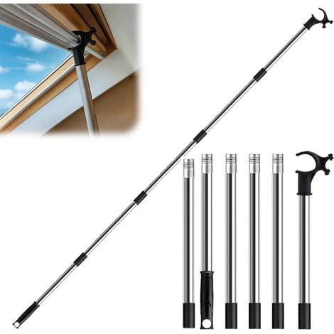 2.4m Canne Telescopique pour Stores et Fenêtres De Toit,Perche Telescopique ConçU pour Contrôler Les Lucarnes, Perche Pour Fenêtres De Toit et Stores (1/5)
