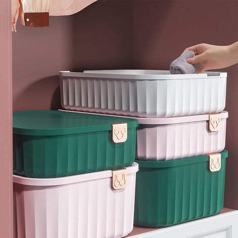 Organisateur de chaussettes et sous-vêtements à 10 compartiments, séparateurs, gain de place, pour tiroir, chambre ou dortoir, rose (1/5)