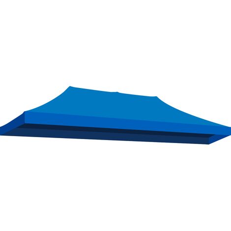 Telo di copertura superiore per gazebo 3x6 mt. Copertura di ricambio in trama Oxford rivestita in PVC. Impermeabile e resistente ai raggi UV. Colore blu
