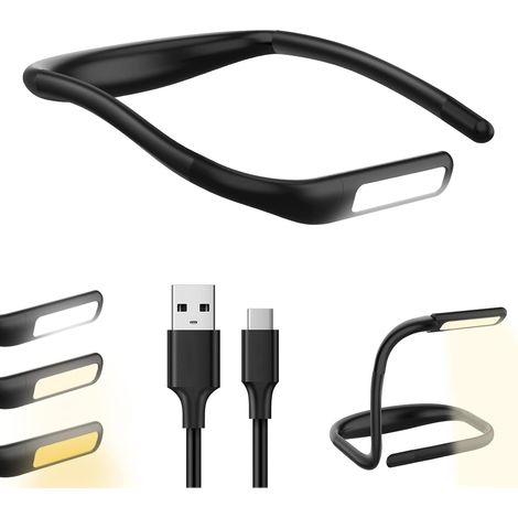 Lampe Lecture de Cou, Rechargeable 1800mAh LED Bureau à Bras (1/5)