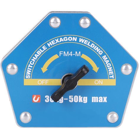 Aimant de soudage orientable hexagonale forte aspiration 30-50kg FM4 M, fixation magnétique à aimant permanent commutable multi-angle (1/5)