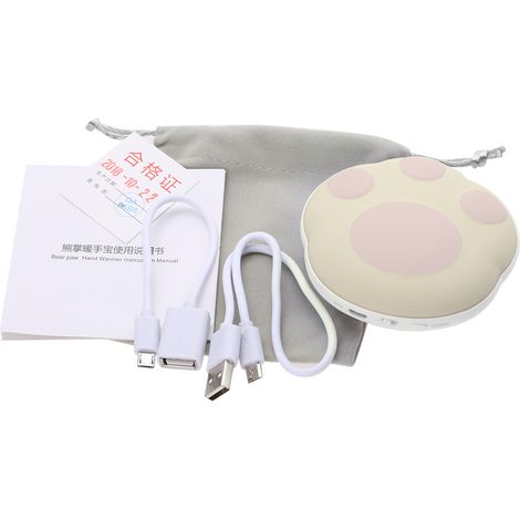 Sac À Eau Chaude Portable - Chauffage 40 À 60 °C - Forme Patte D'Ours - Batterie Polymère 5000 MAh - 1 Pièce (1/5)