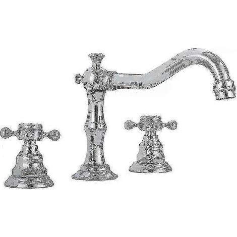 Robinet mitigeur de lavabo de luxe moderne en laiton de 8 pouces à 3 trous (1/5)