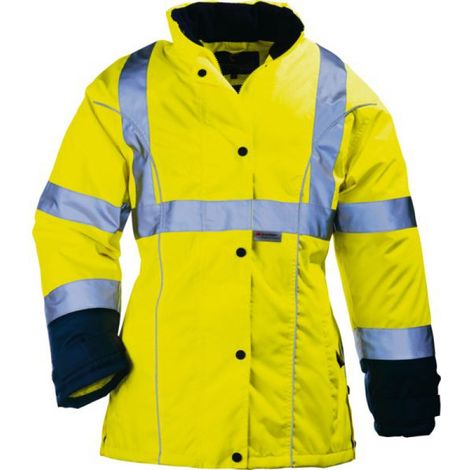 Airport Damen Parka Oxford Doppel Fleece Gelb Marine Größe L 14568-ja-l