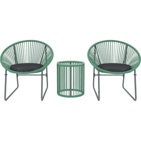 Salon de jardin en rotin, 3 pièces, pour jardin, terrasse, balcon (1/5)