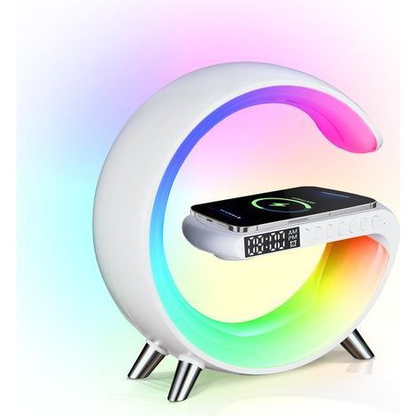 Veilleuse rechargeable sans fil avec haut-parleur Bluetooth intégré. 256 couleurs d'ambiance. Compatible avec une application (1/5)