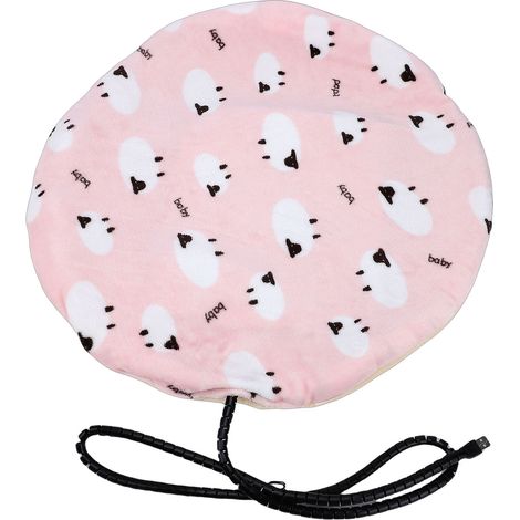 Soavoa Couverture Chauffante USB pour Chat et Chien, Polaire Douce et Chaude, Portable pour Intérieur Extérieur, Rose (1/4)