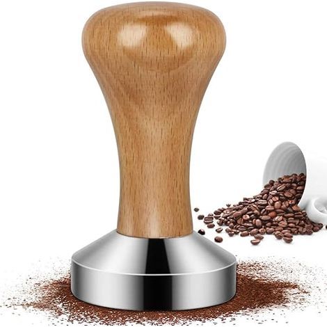 Espresso Tamper, Stainless Steel Coffee Tamper Stainless Steel Coffee Press Barista Espresso Tamper for Coffee Machine (1/5)