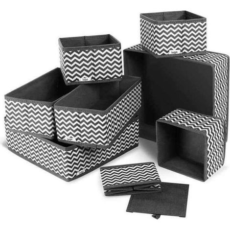 Boîte De Rangement De Tiroir - Compartiments Réglables - Pour Jeans Et Vêtements - Lavable Et Pliable - Lot De 1 (1/5)