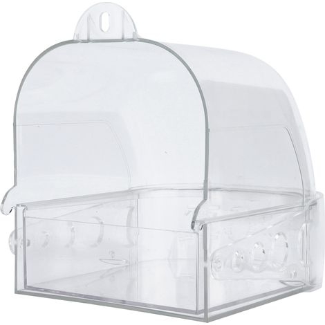 Baignoire suspendue transparente pour petits perroquets et canaris (1/5)