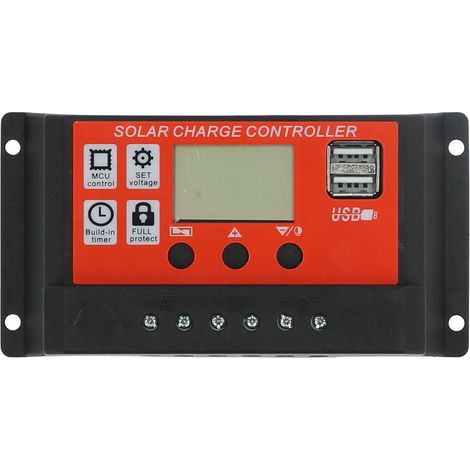 30A MPPT-Solarladeregler mit intelligentem LCD-Display für 12V/24V-Batterien (1/5)