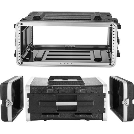 Format standard 19 pouces, rack case 4U pour stockage et transport, avec loquets quart de tour encastrés et capots détachables (1/5)