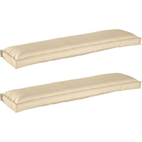 Pallet Cushion Set 2 pcs Beige 150 x 40 x 8 cm Oxford fabric vidaXL (1/5)