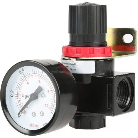 1 Stück BR4000 G1/2 Luftsteuerungskompressor-Druckregelung 0,05 1 MPa Einstellbares Regelventil mit Manometeranschluss