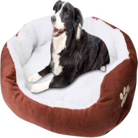 Lit Pour Chien - Coussin Avec Parois Hautes - Lavable En Machine - Pour Chiens Et Chats De Taille Petite À Moyenne - 45 x 40 x 11 cm (1/5)