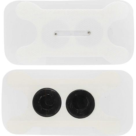 2 Stück Elektrodenpads aus Vliesstoff mit Knöpfen, Physiotherapie-Elektrodenpflaster, Zubehör YMMR (1/5)